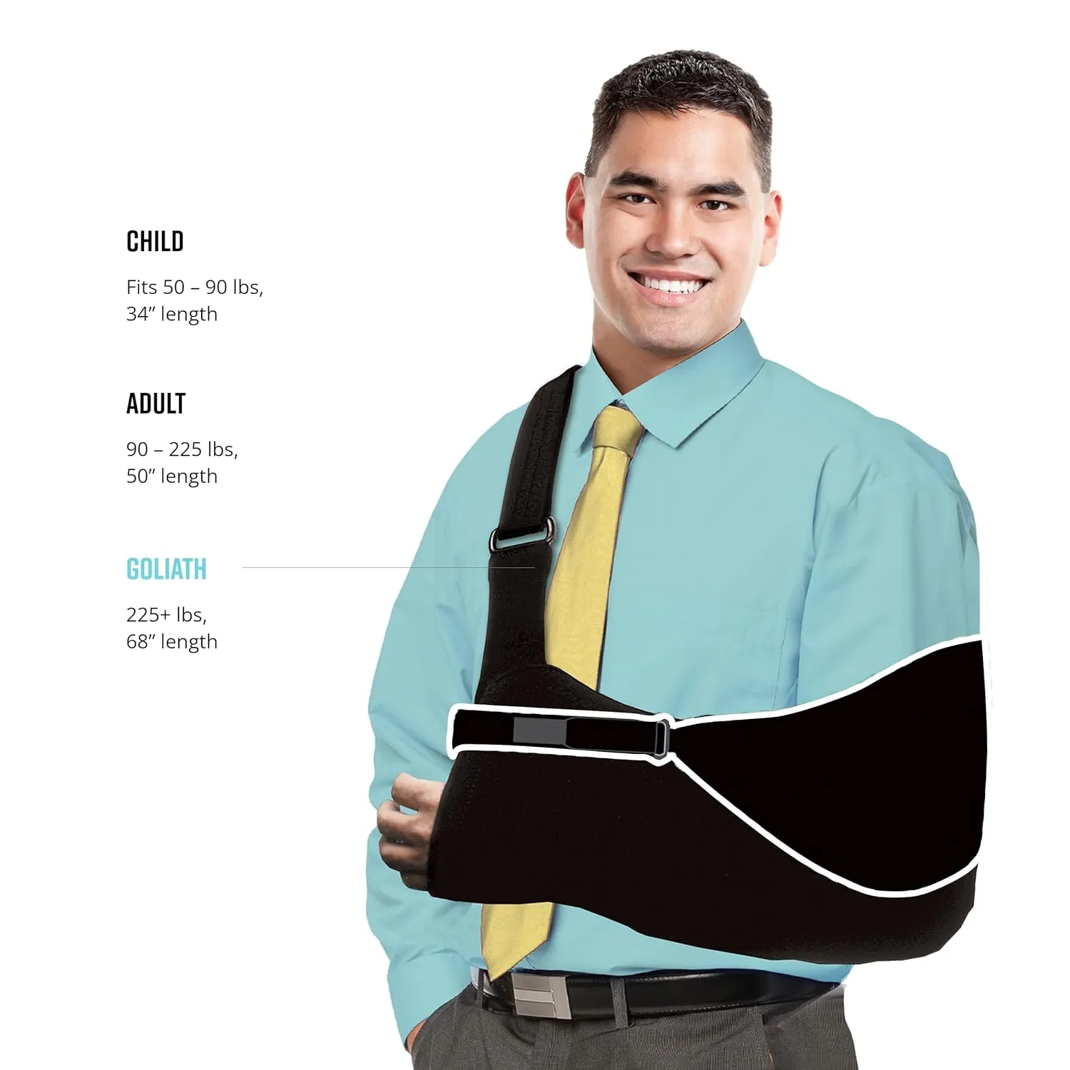 Brownmed - Joslin Sling Swathe - Arm Sling Accessory - Shoulder Stabilizer for Elbow Slings - Immobilizer Strap that Gently Holds the Arm Against the Body - Goliath Adult