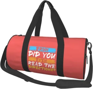 Bruh Did You Even Read The Directions Duffel Bag Gym Bag Travel Sports Tote Large Foldable Beach Swim Yoga0