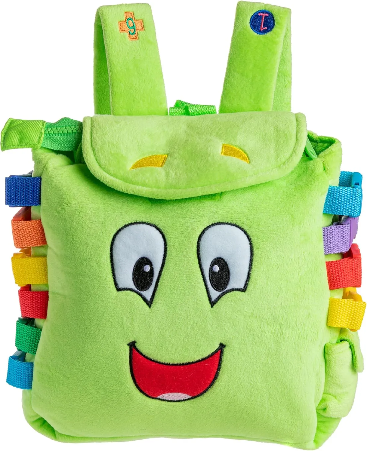 Buckle Toys - Buddy Activity Backpack - Educational Pre-K Learning Activity Toy - Zippered Pouch for Storage - Great Gift for Toddlers and Kids