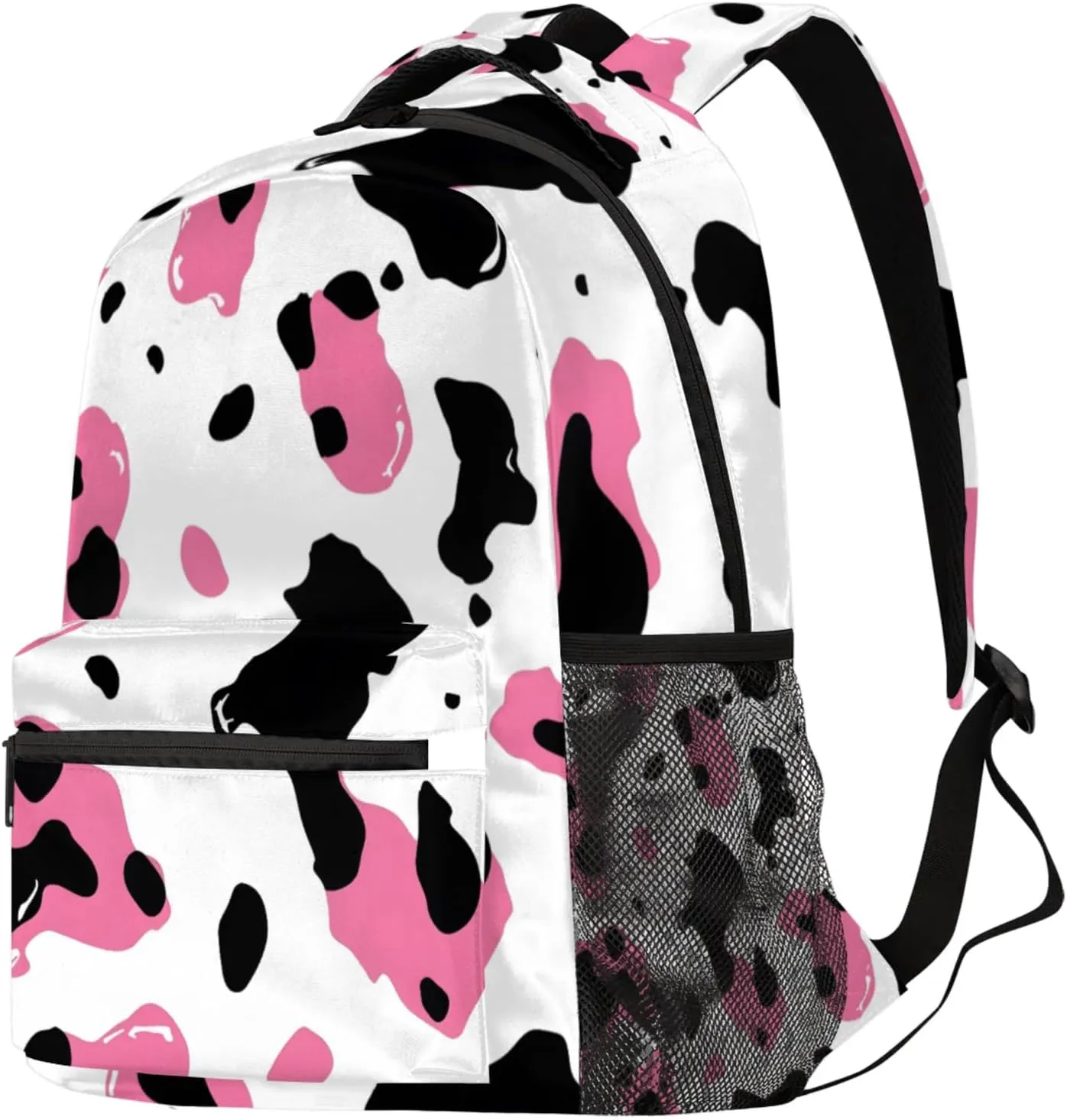 Budxapjw Cow Texture Travel Laptop Backpack for Women Men Animal Cow Waterproof Bag with Adjustable Padded Shoulder Straps for Business Work Travel Hiking Camping