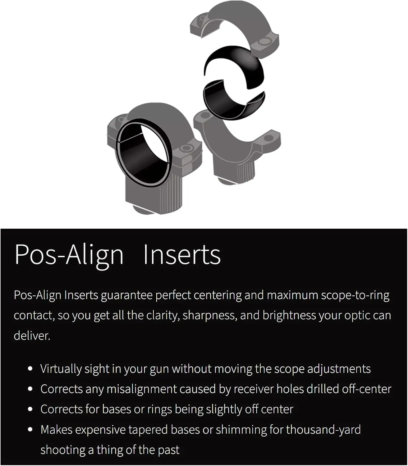 BURRIS Xtreme Signature Tactical Secure Reliable Durable Lightweight Aluminum Shooting Optic Mounting Rings - Includes Pos-Align Inserts