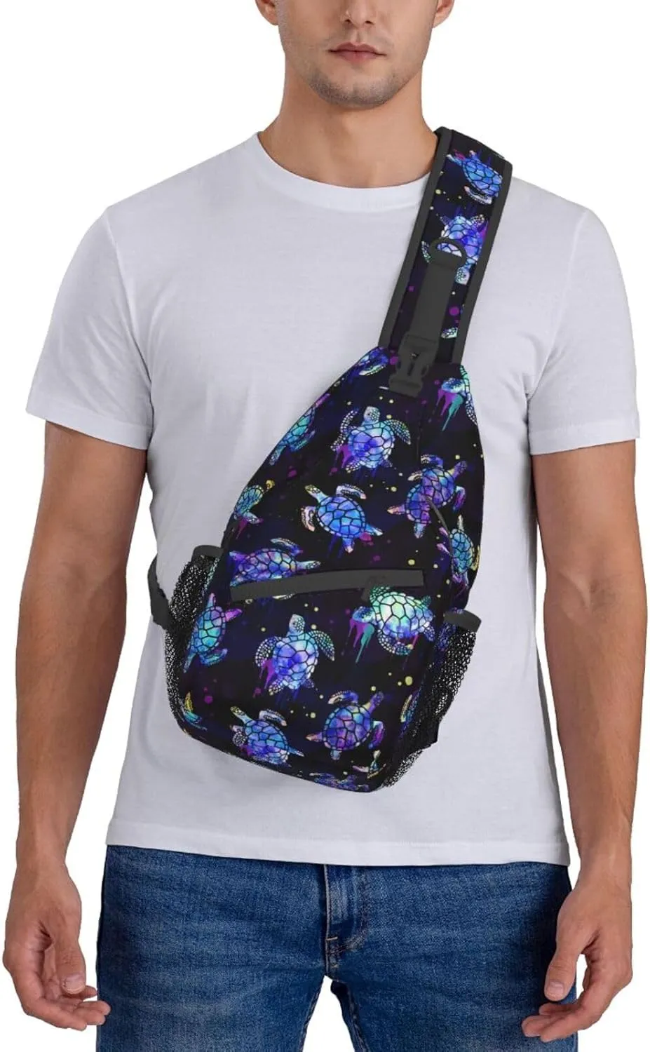 Butterflies Sling Bag Crossbody Sling Backpack for Women Men Travel Hiking Daypack Chest Shoulder Bag