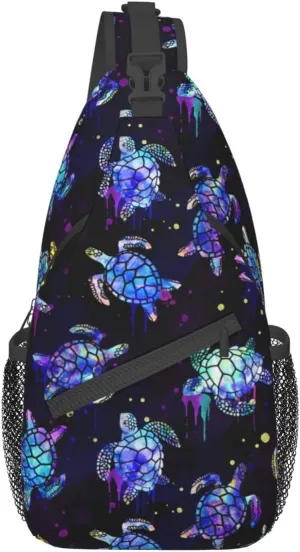 Butterflies Sling Bag Crossbody Sling Backpack for Women Men Travel Hiking Daypack Chest Shoulder Bag
