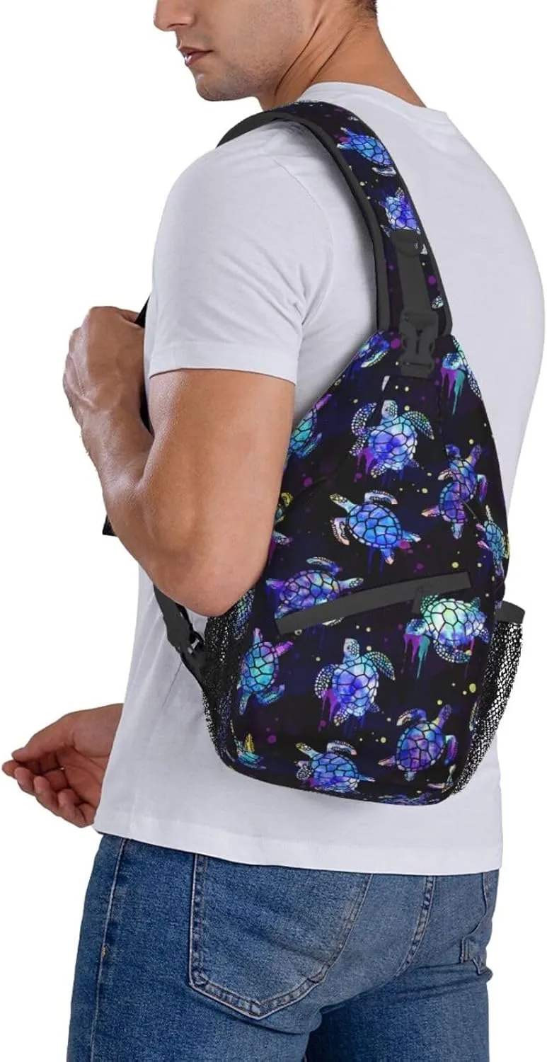 Butterflies Sling Bag Crossbody Sling Backpack for Women Men Travel Hiking Daypack Chest Shoulder Bag