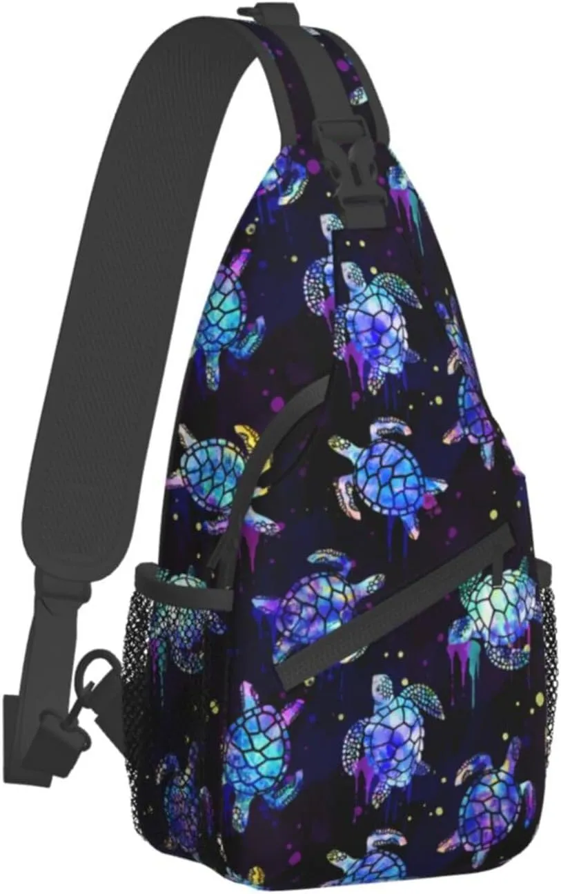 Butterflies Sling Bag Crossbody Sling Backpack for Women Men Travel Hiking Daypack Chest Shoulder Bag