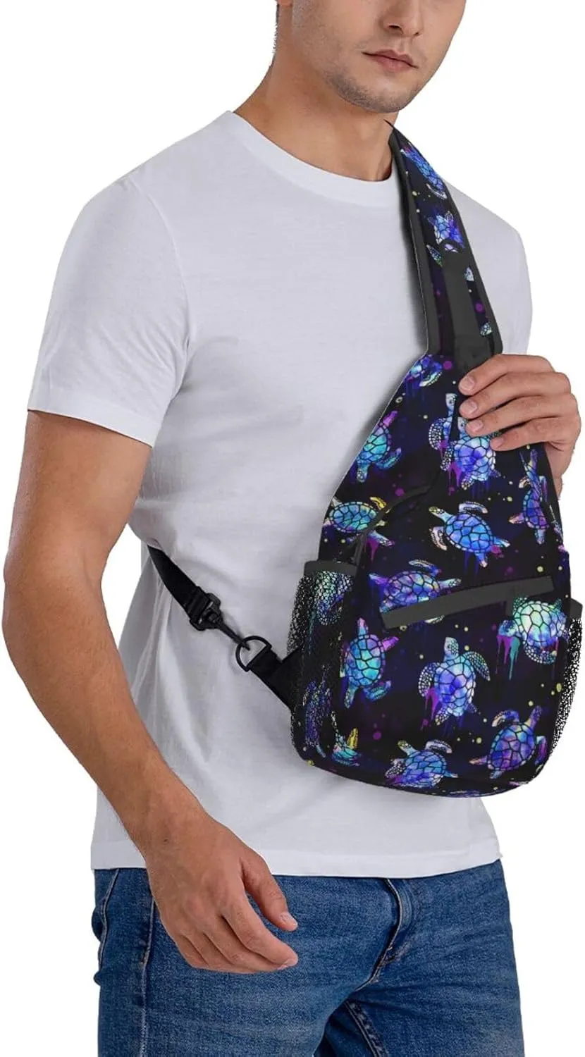 Butterflies Sling Bag Crossbody Sling Backpack for Women Men Travel Hiking Daypack Chest Shoulder Bag
