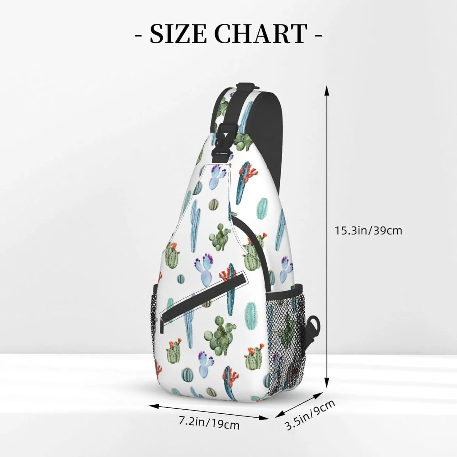 Cactus Plants Crossbody Bag Plants Shoulder Bag Backpack Cute Sling Bag Chest Casual Daypack for Outdoor
