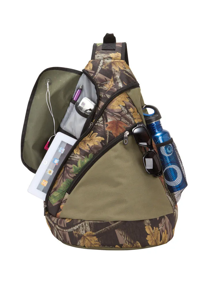 CAMO SLING TABLET BACKPACK
