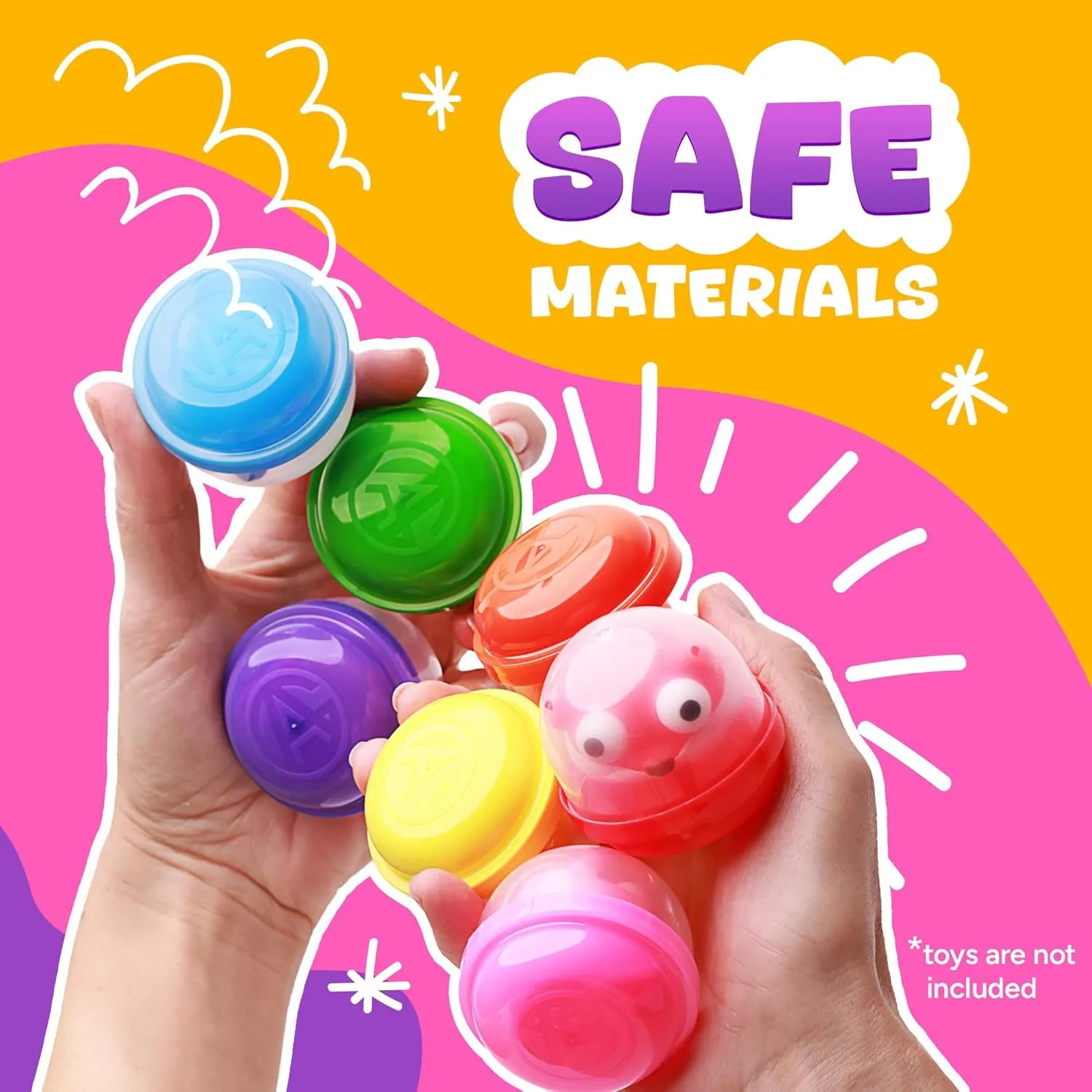 Capsule Vending Machine Translucent Acorn Capsules Empty 90 pcs 2 inch - Gumball Machine Capsules Bulk Party Favors Containers - Easter Basket Stuffers Gifts Pinata Stuffers DIY Craft Supplies