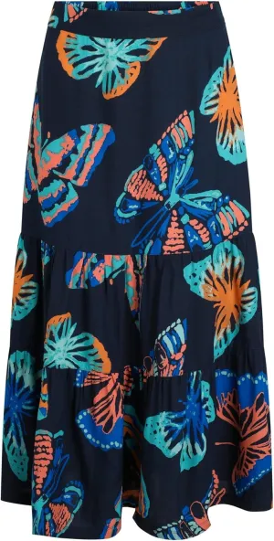 Cassis Lenzing EcoVero™ Printed Viscose Stepped Skirt