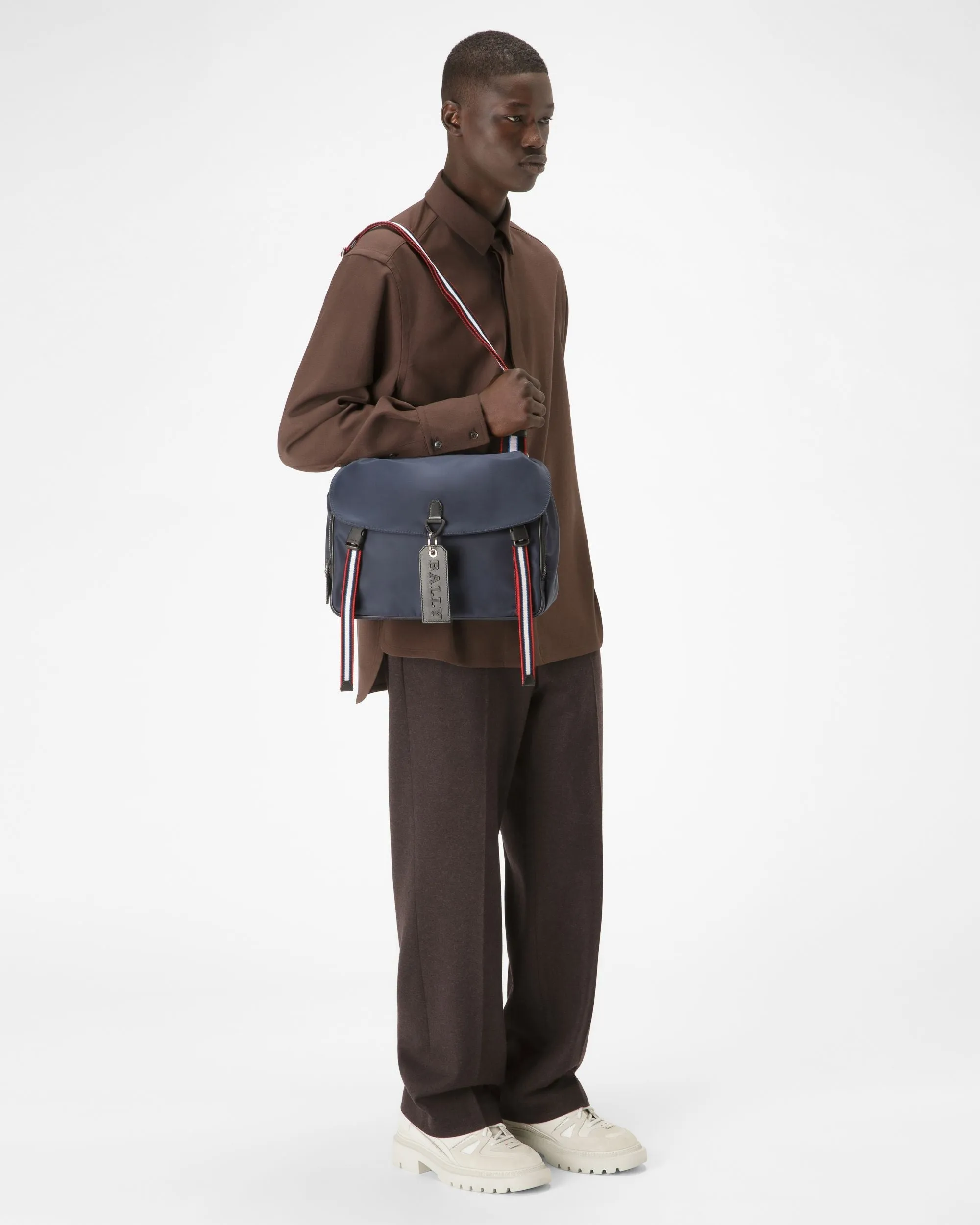 Catch Nylon Messenger Bag In Navy