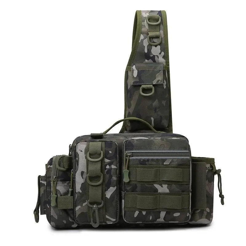 Catch the Thrill with Our Camouflage Fishing Sling Bag