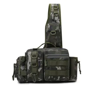 Catch the Thrill with Our Camouflage Fishing Sling Bag