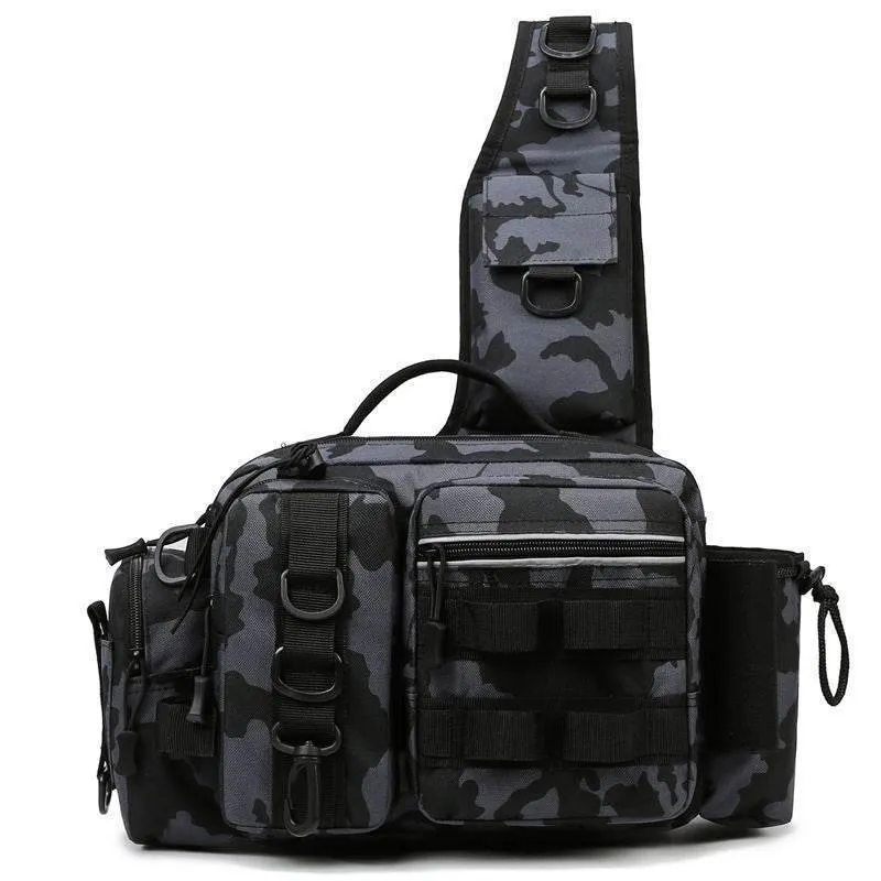 Catch the Thrill with Our Camouflage Fishing Sling Bag
