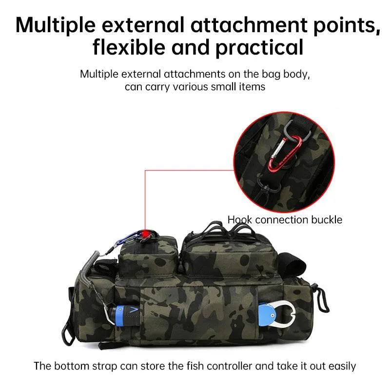 Catch the Thrill with Our Camouflage Fishing Sling Bag
