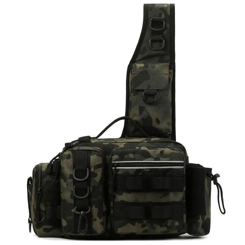Catch the Thrill with Our Camouflage Fishing Sling Bag
