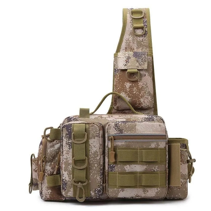 Catch the Thrill with Our Camouflage Fishing Sling Bag
