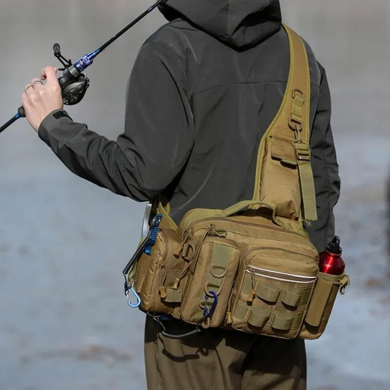 Catch the Thrill with Our Camouflage Fishing Sling Bag