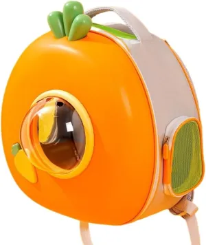 Cats Summer Out Backpack Portable Handheld Large Capacity Space Capsule Breathable Cool Shoulder Bag (Carrot Medium)
