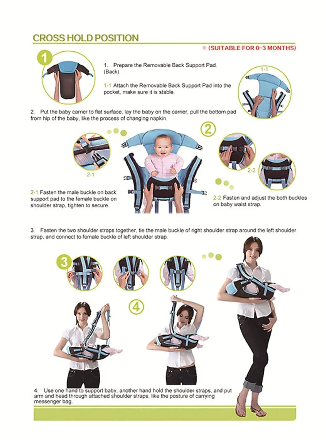 CdyBox Adjustable 4 Positions Baby Carrier 3D Backpack Infant Newborn Pouch Bag Wrap Soft Structured Ergonomic Sling Front Back (Khaki)