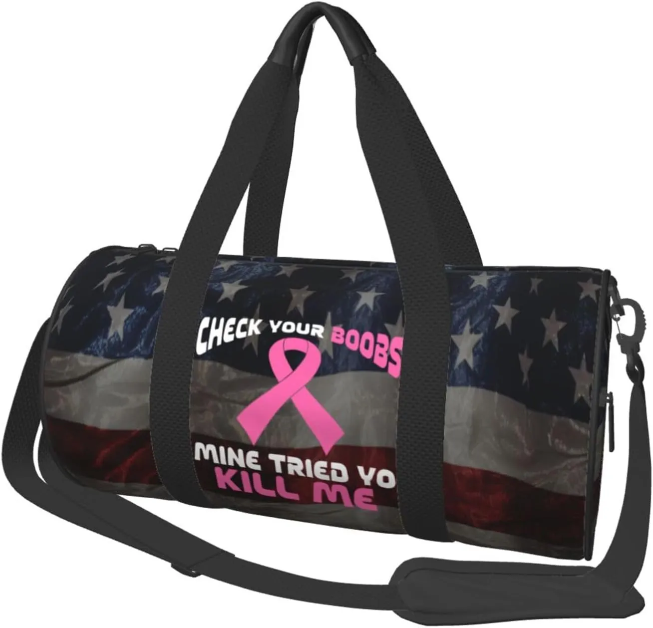 Check Your Boobs Mine Tried Yo Kill Me Duffel Bag Gym Bag Travel Sports Tote Large Foldable Beach Swim Yoga7