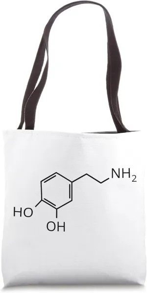 Chemical Structure Of Dopamine | Neurotransmitters | Psych Tote Bag