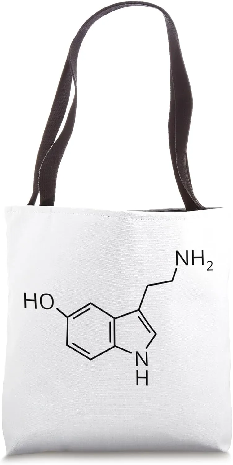 Chemical Structure Of Serotonin | Neurotransmitters | Psych Tote Bag