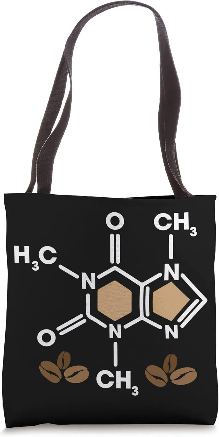 Chemistry I Coffee Chemical Structure I Caffeine Molecule Tote Bag