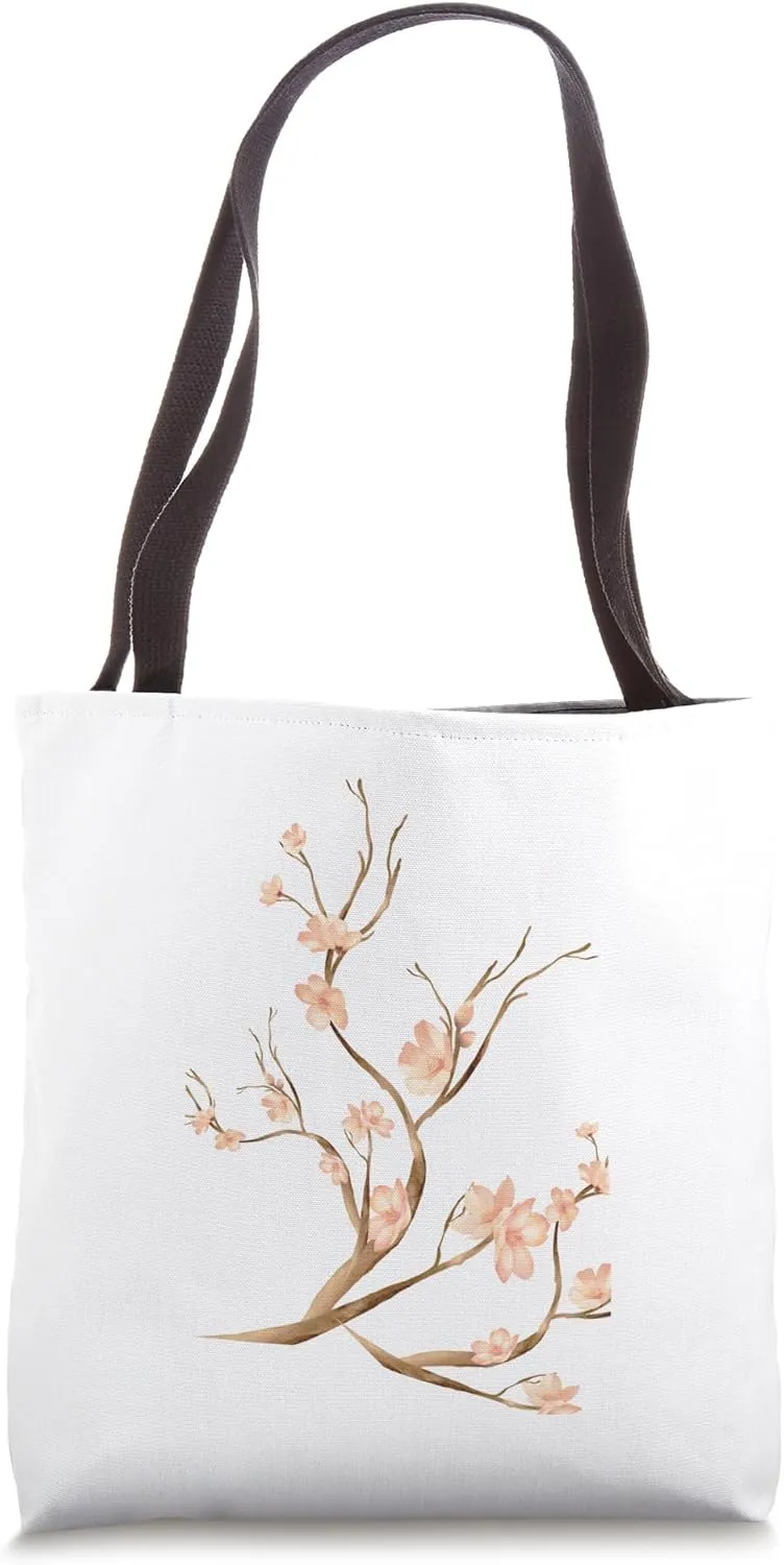 Cherry Blossom Elegant Branch of Flowers Tote Bag