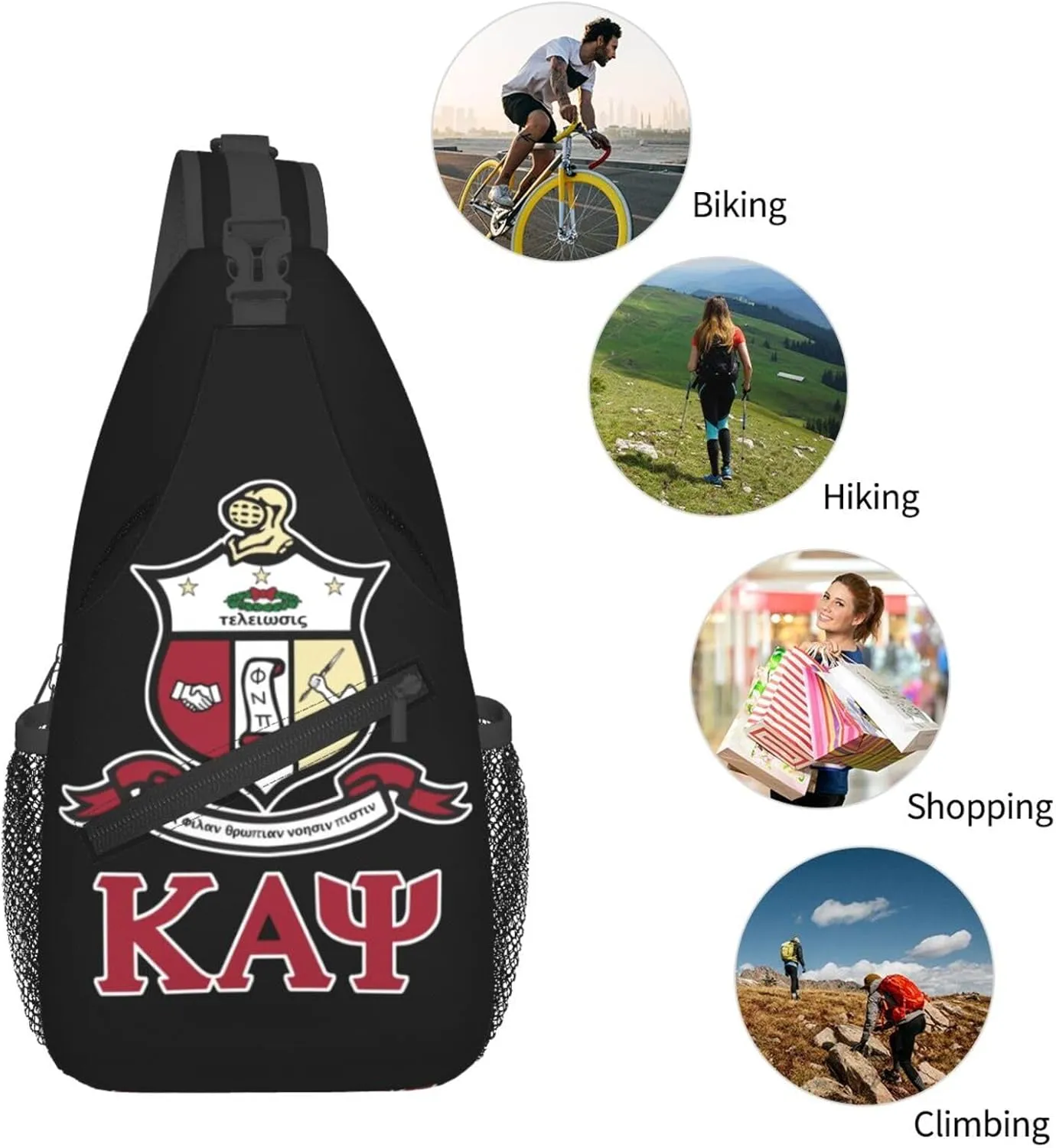 Chest Bag Fashion Casual Sports Daypack Travel Hiking Sling Bag for Women Men