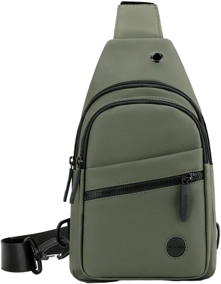 Chest Bag Fitness Sports Messenger Bag Chest Bag Casual Mens Bag Women's Chest Bag, Army Green