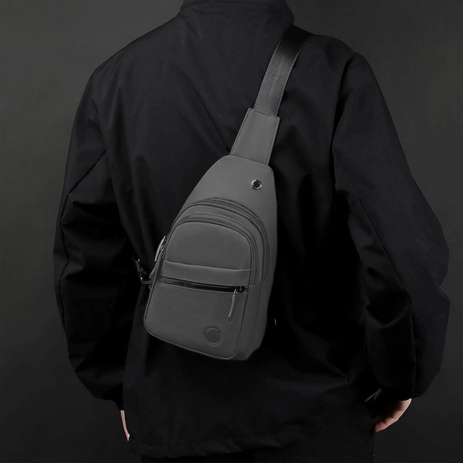 Chest Bag Fitness Sports Messenger Bag Chest Bag Casual Mens Bag Women's Chest Bag, Gray