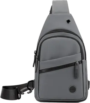 Chest Bag Fitness Sports Messenger Bag Chest Bag Casual Mens Bag Women's Chest Bag, Gray