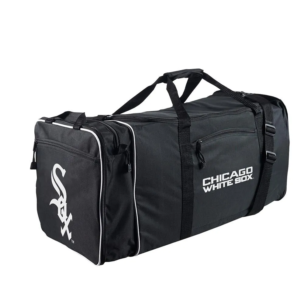 Chicago White Sox Mlb Steal Duffel Bag (black-black)