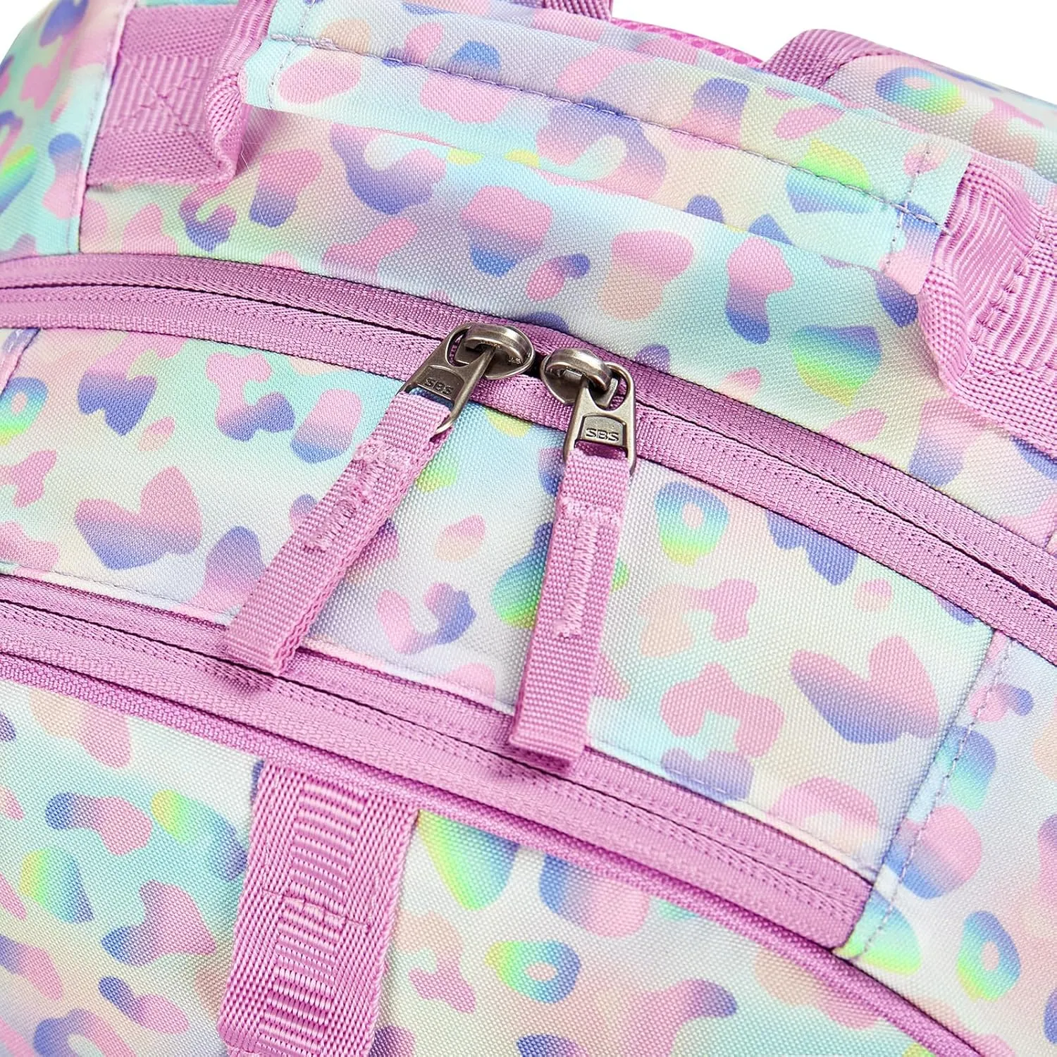 Choco Mocha Cheetah Backpack for Girls, Kids School Backpacks Girls Backpacks Ages 6-8, Kindergarten Bookbag Girl Elementary School Bag 17 Inch, Pink Purple
