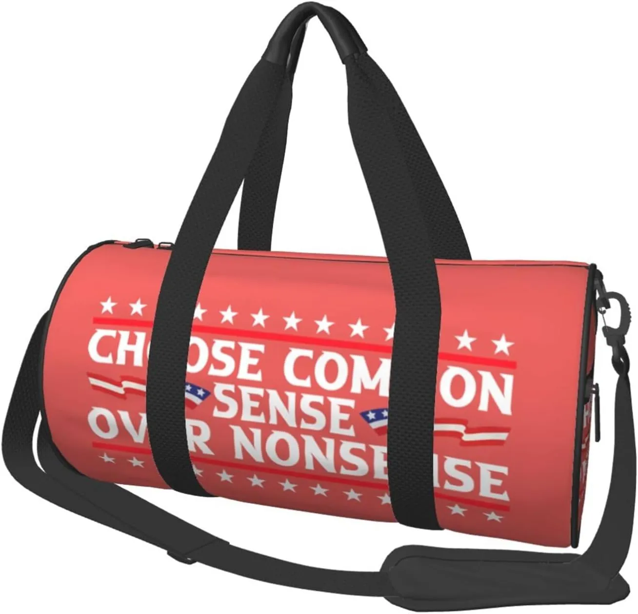 Choose Common Sense Over Nonsense Duffel Bag Gym Bag Travel Sports Tote Large Foldable Beach Swim Yoga8