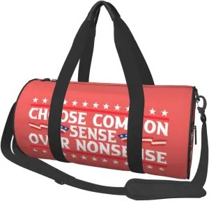 Choose Common Sense Over Nonsense Duffel Bag Gym Bag Travel Sports Tote Large Foldable Beach Swim Yoga8