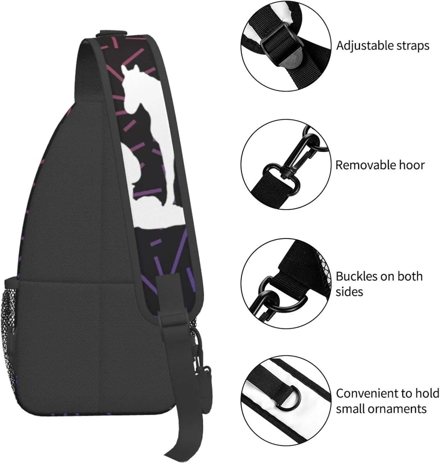 Christian Praying Cowboy Prays Crossbody For Men Women Sling Chest Bag Shoulder Bag Lightweight One Strap Backpack Multipurpose Travel Hiking Daypack