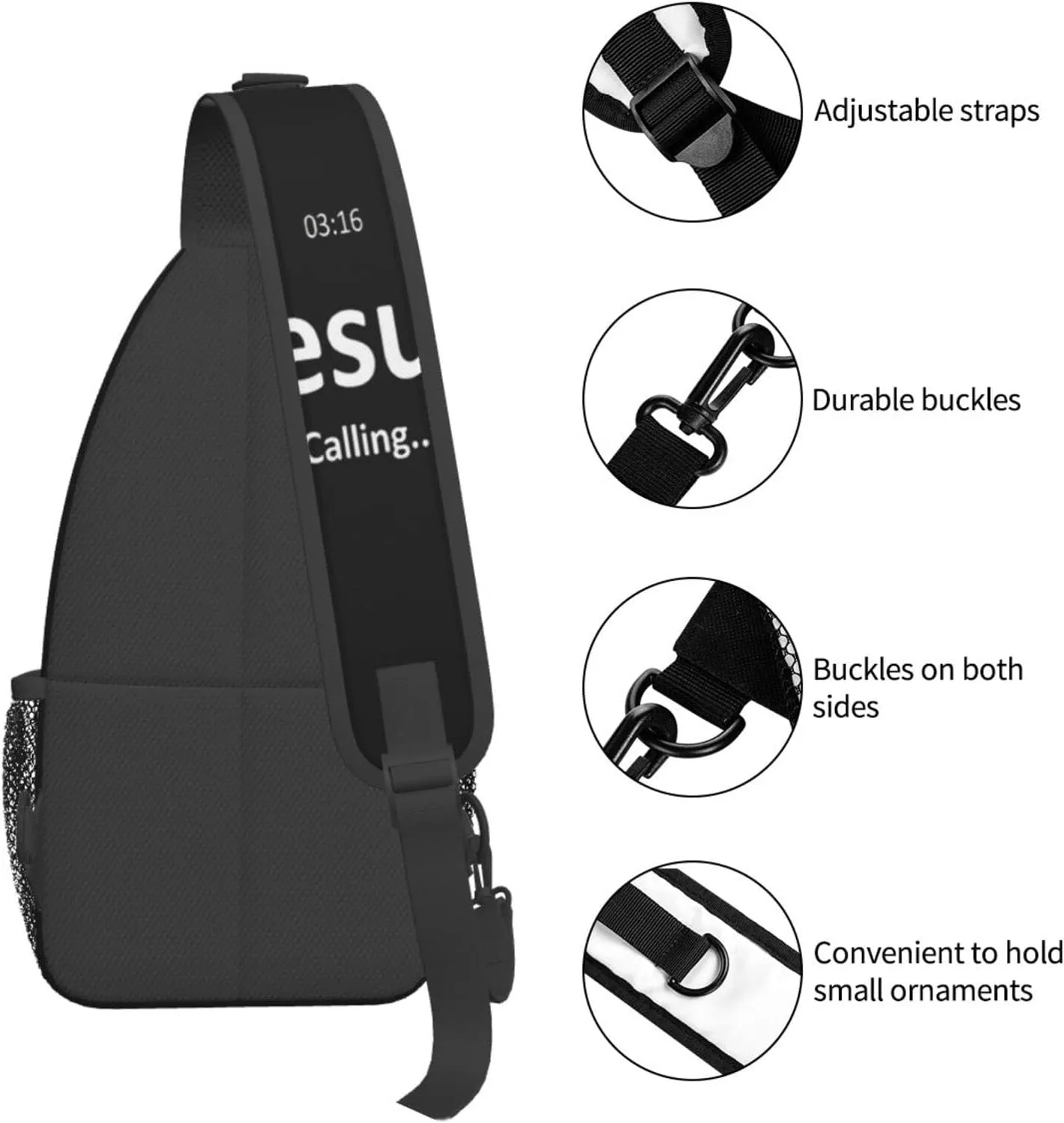 Christian Theme Crossbody Bag Crossbody Backpack Jesus Sling Backpack Chest Bag Sling Bag For Women Men