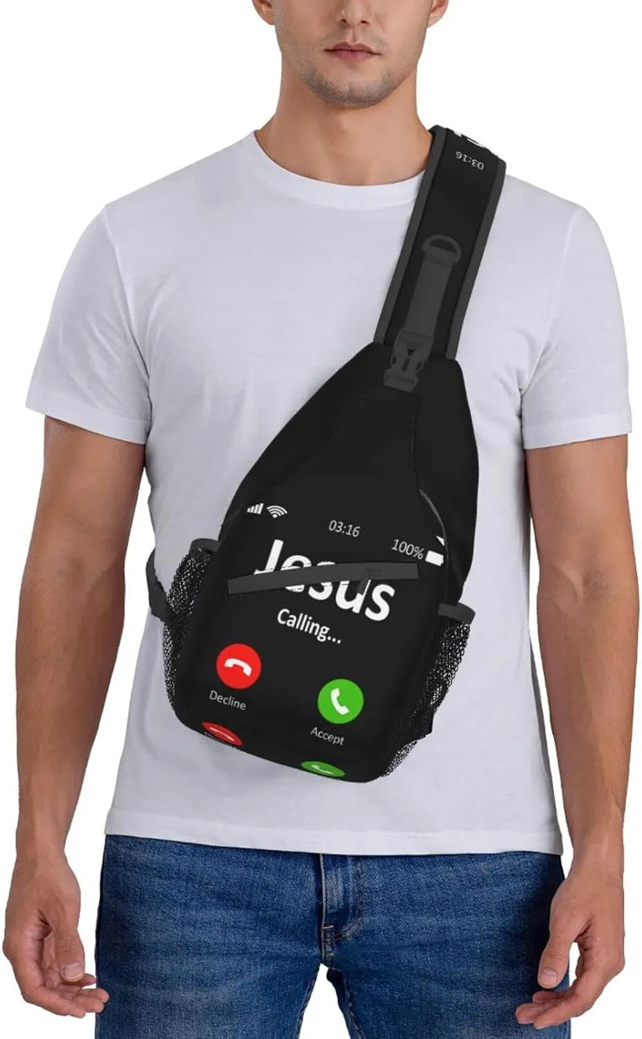 Christian Theme Crossbody Bag Crossbody Backpack Jesus Sling Backpack Chest Bag Sling Bag For Women Men