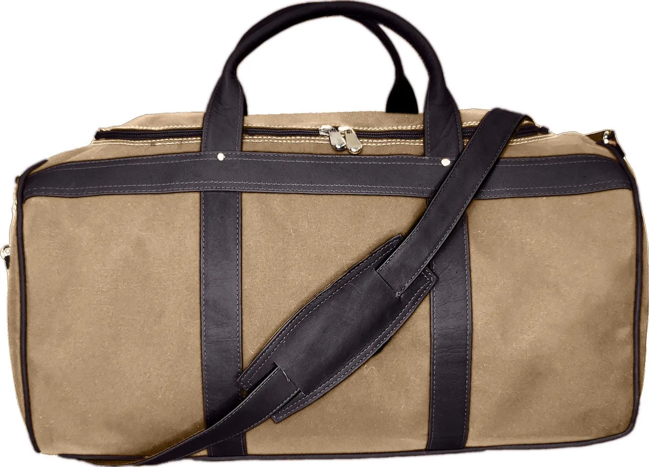 Classic Duffel Bag, Canvas with Colombian Leather Trim