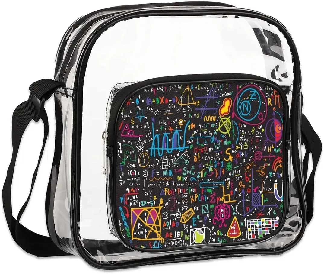 Clear Crossbody Bag Stadium Approved for Women and Men Transparent Messenger Shoulder Bag Clear Purse Bag