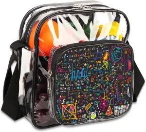 Clear Crossbody Bag Stadium Approved for Women and Men Transparent Messenger Shoulder Bag Clear Purse Bag