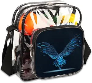 Clear Crossbody Bag Stadium Approved for Women and Men Transparent Messenger Shoulder Bag Clear Purse Bag