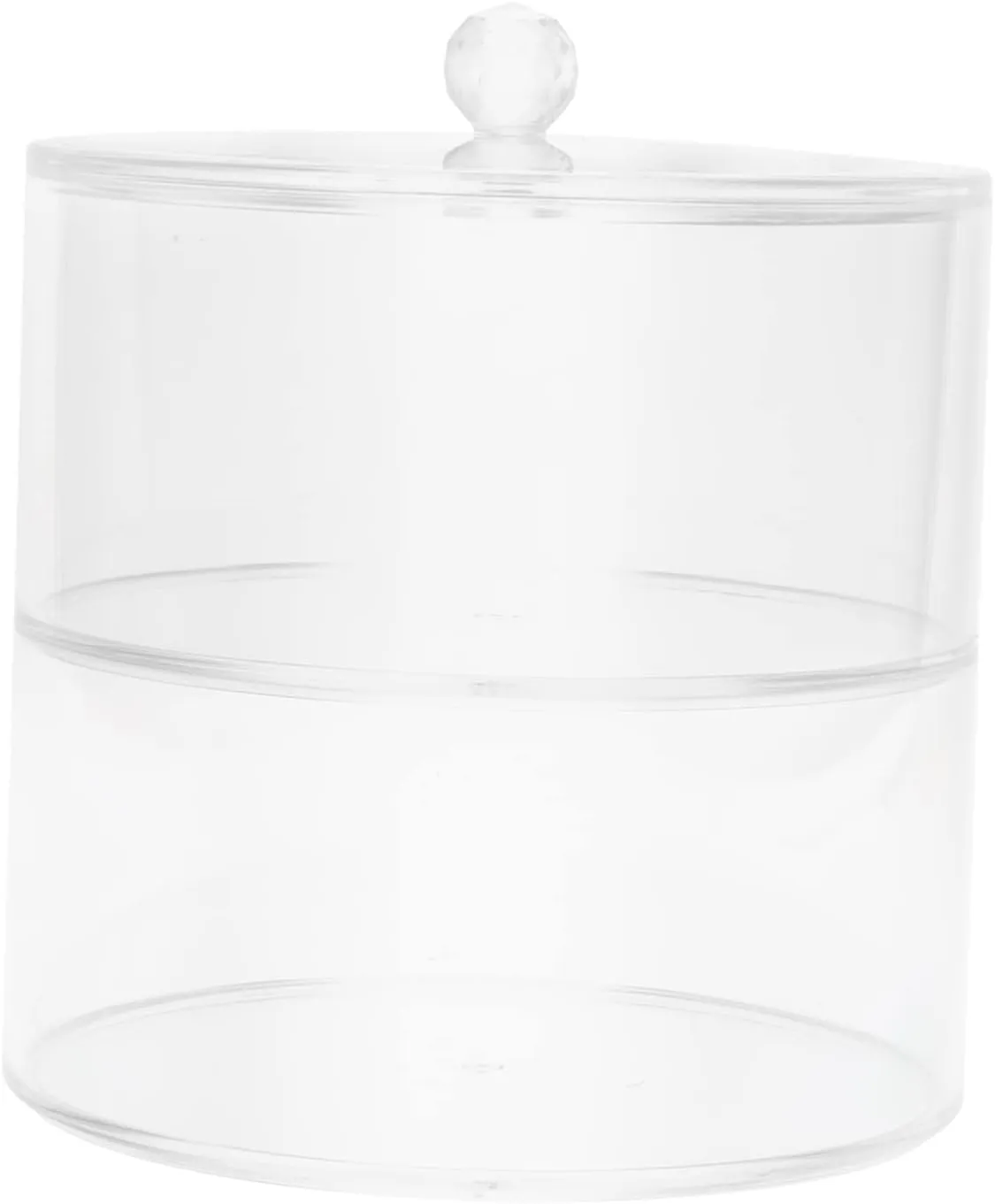 CLISPEED Clear Stackable Jewelry Organizer Transparent Acrylic Storage Box for Watches Belts Hair Ties Space-saving Dresser Display