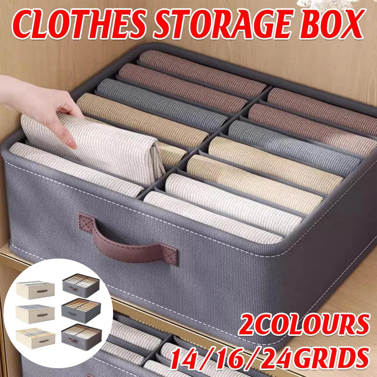 Closet Organizers Storage Bins Portable Washable Organizer for Clothing Socks