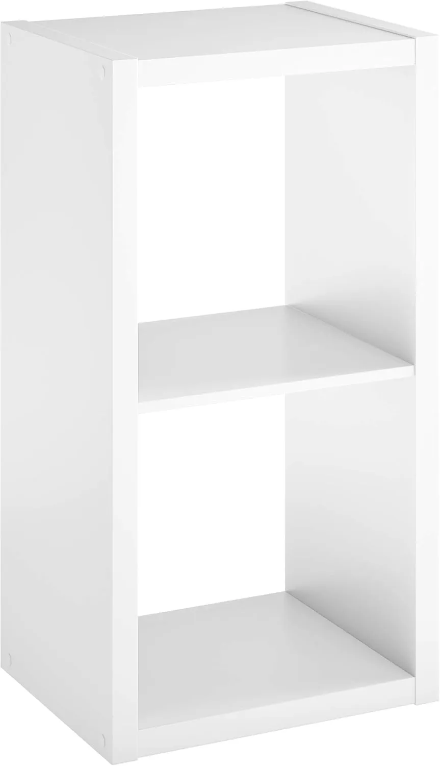 ClosetMaid 2 Cube Storage Shelf Organizer, Stackable with Open Back, Vertical or Horizontal, Easy Assembly, Wood, White Finish