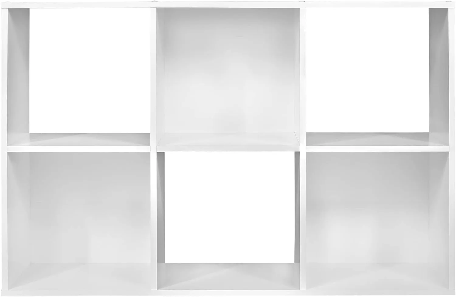 Closetmaid Decorative Home Stackable 6 Cube Cubeicals Organizer Storage Bookcase, with Hardware for Office, Home and Closet, White