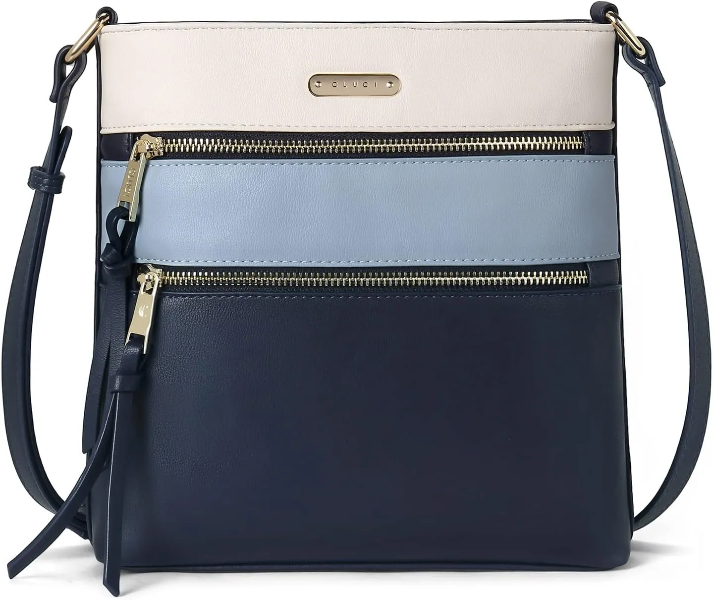 CLUCI Crossbody Purses for Women, Medium Size Zipper Pocket Adjustable Strap, Soft Leather Women's Shoulder Handbags