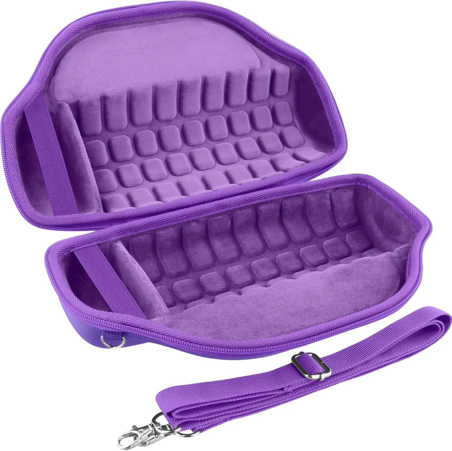 co2CREA Case for JBL Charge 6 Waterproof Portable Bluetooth Speaker, Hard Travel Bag with Detachable Shoulder Strap (Purple Case)